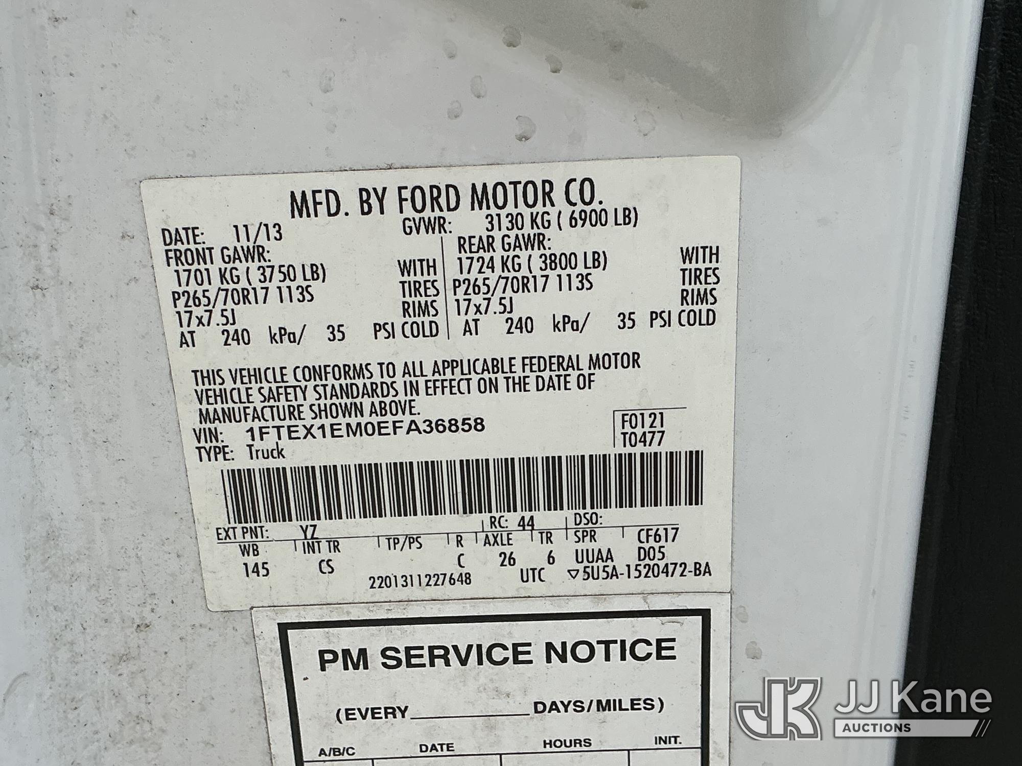 2014 Ford F150 4X4