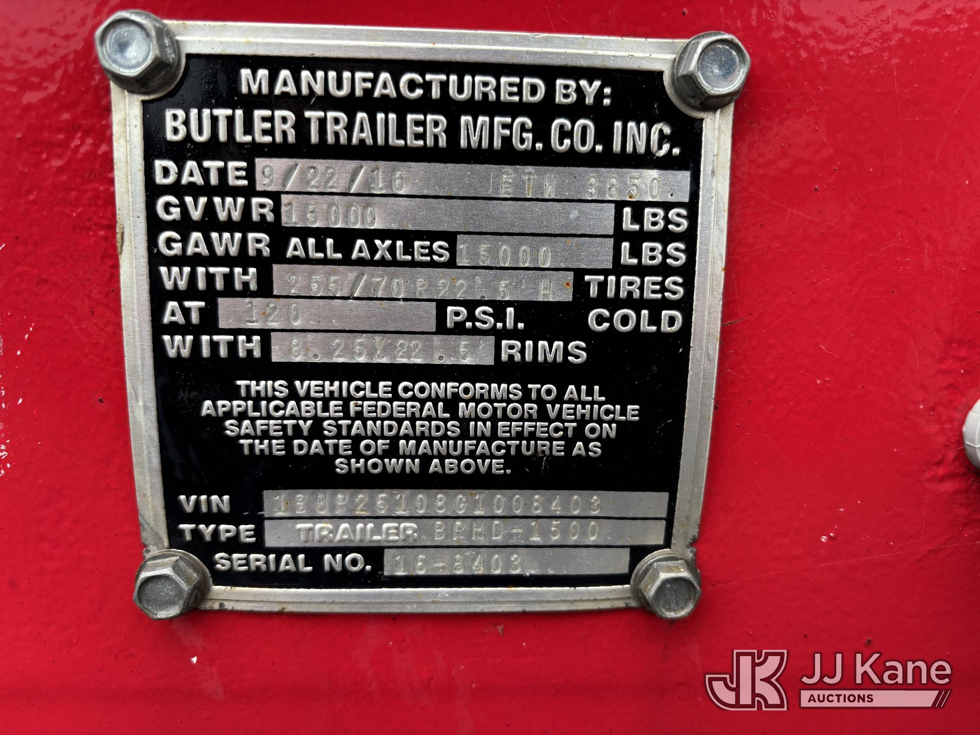 2016 Butler BPHD1500