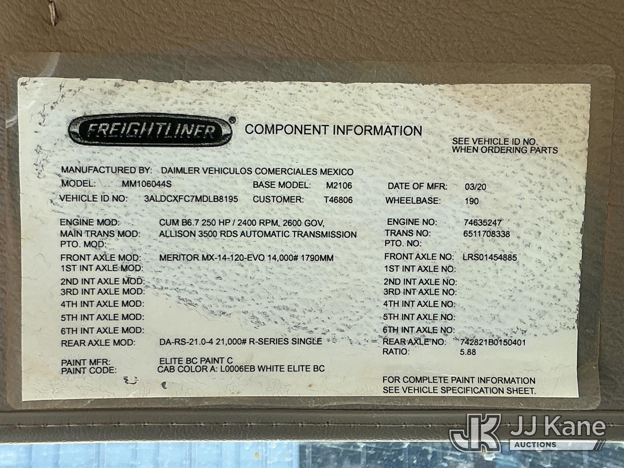 2021 Freightliner M2106 4X4
