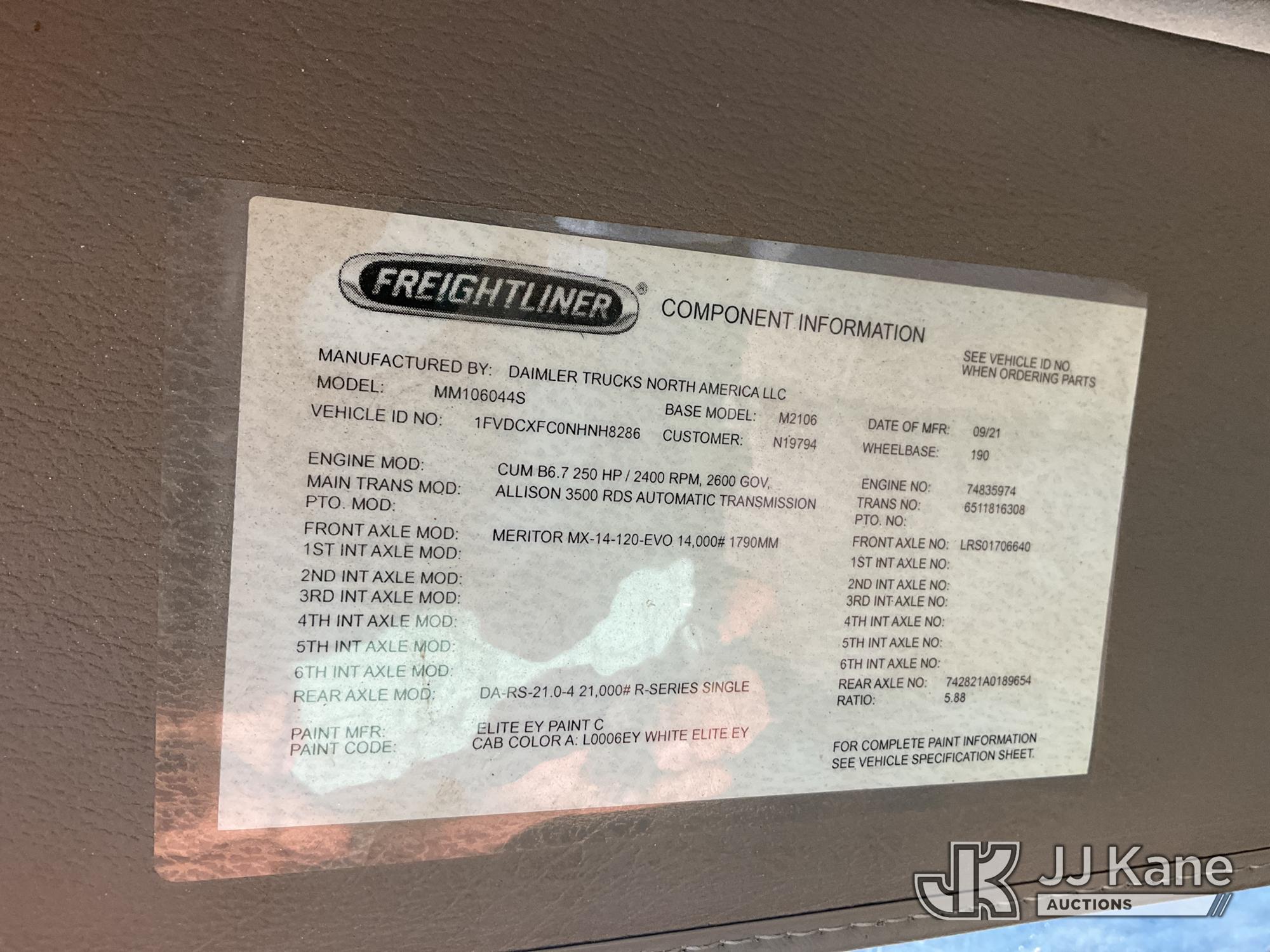 2022 Freightliner M2 106 4x4