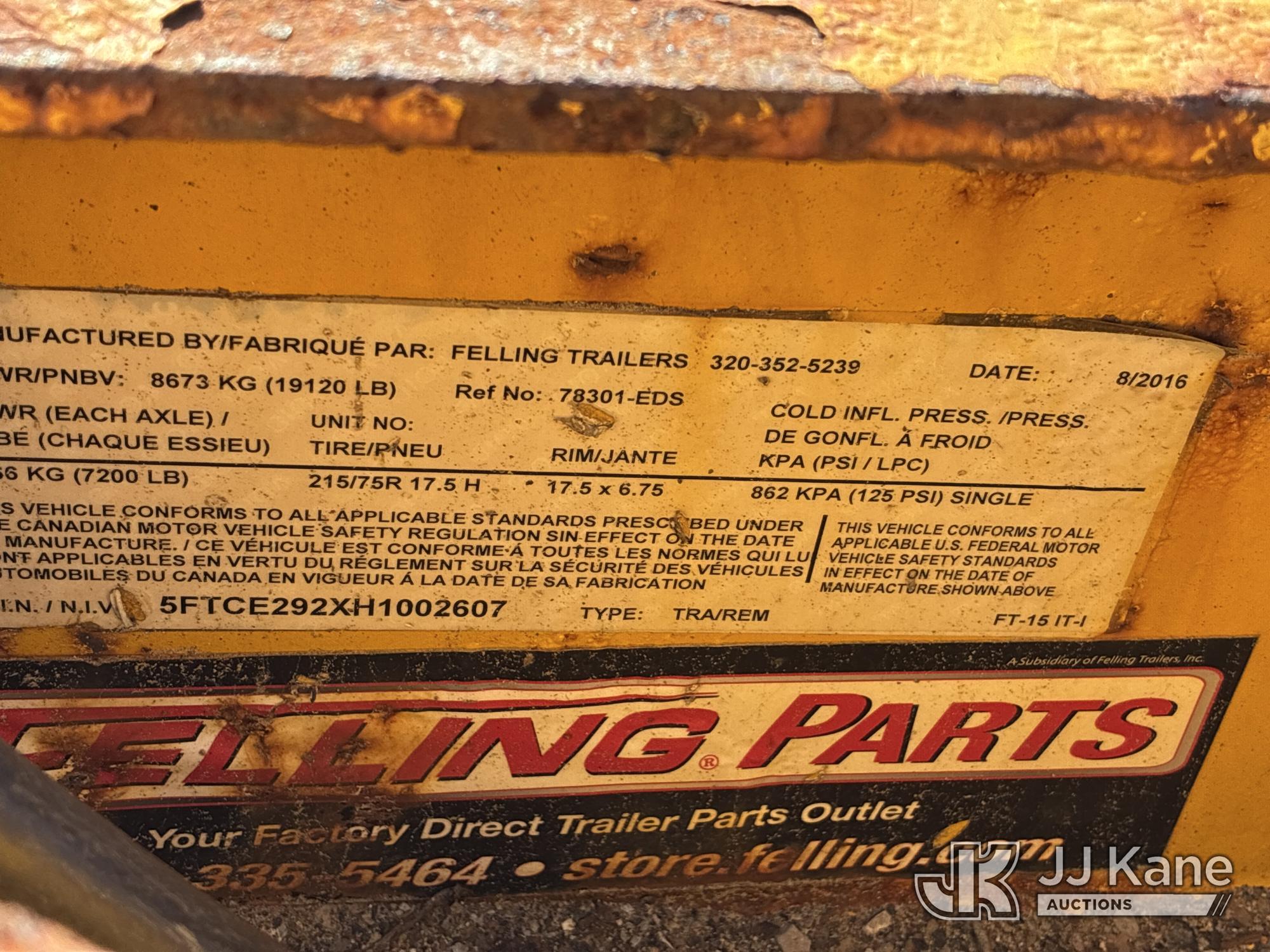 2017 Felling Trailers, Inc. FT-15