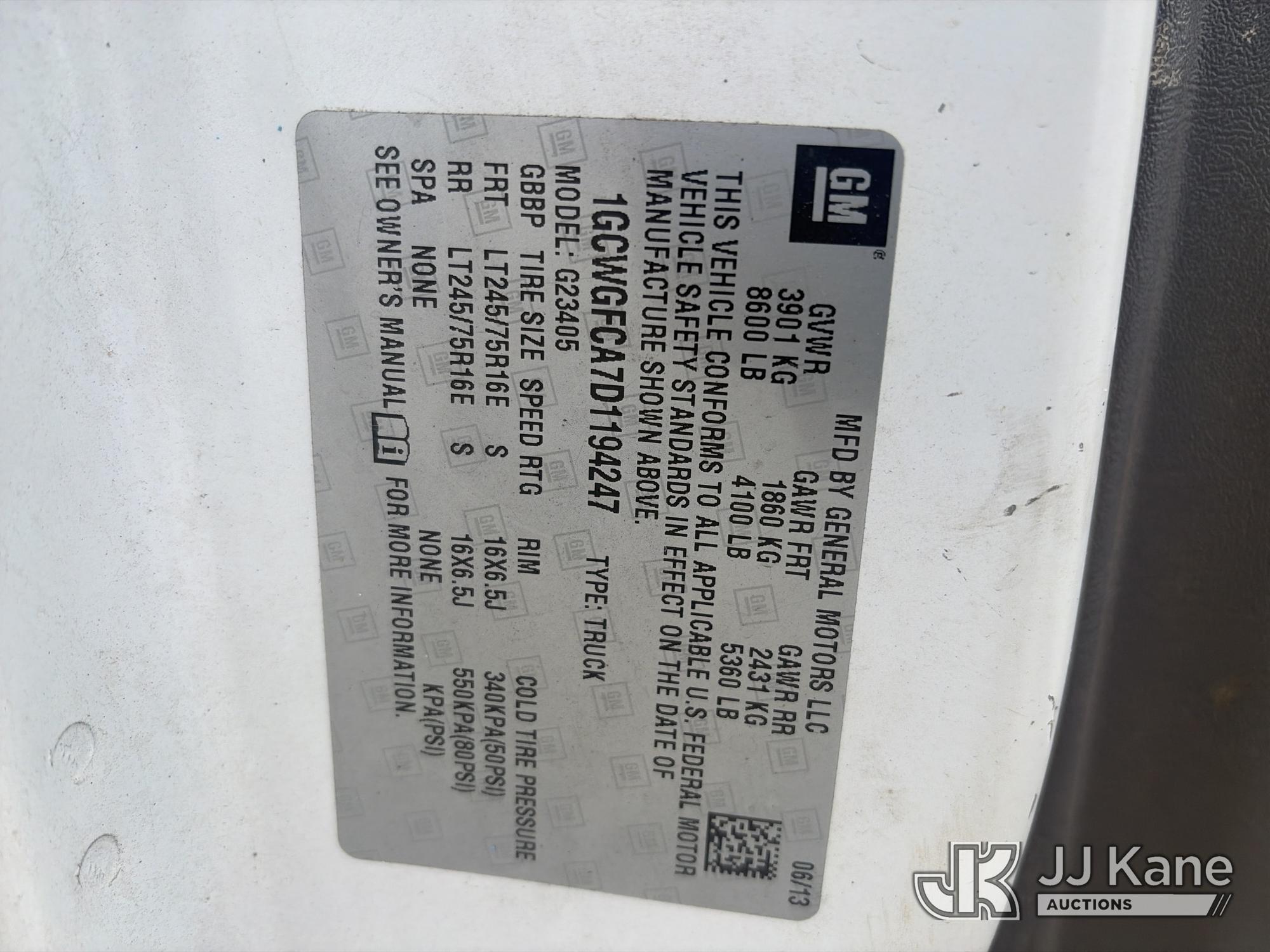 2013 Chevrolet Express G2500