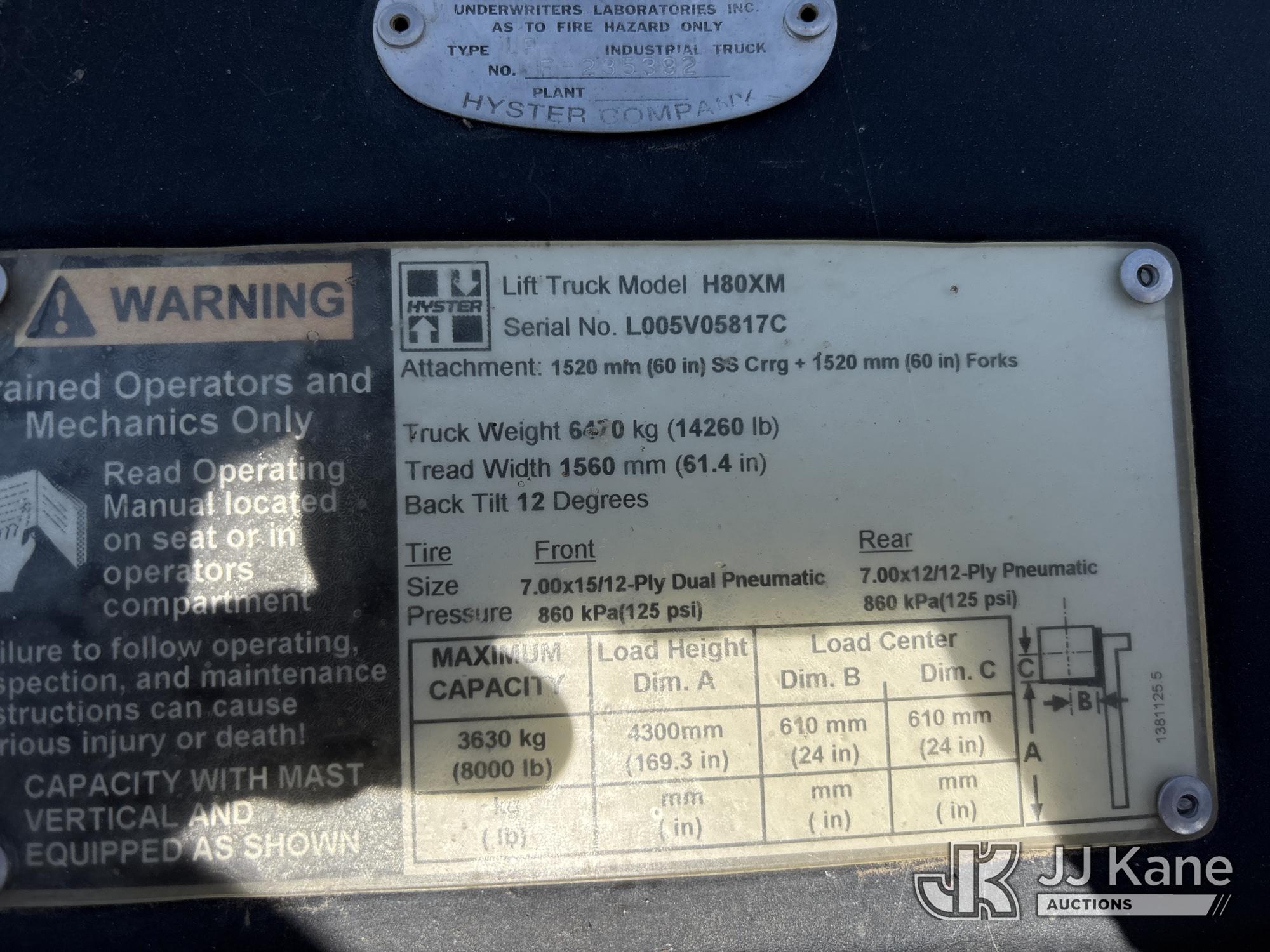 2005 Hyster H80XM