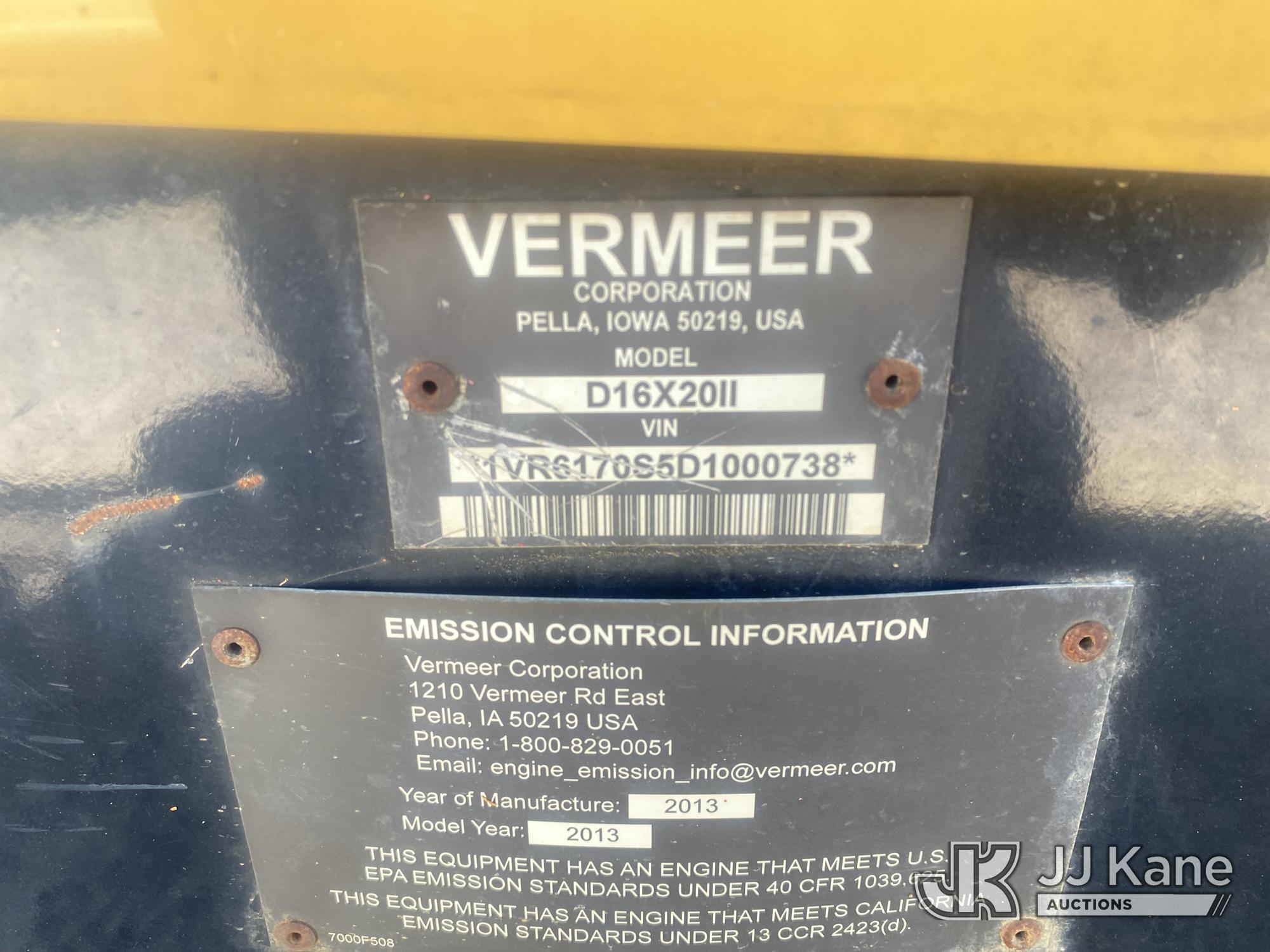 2013 Vermeer D16X20 SERIES II