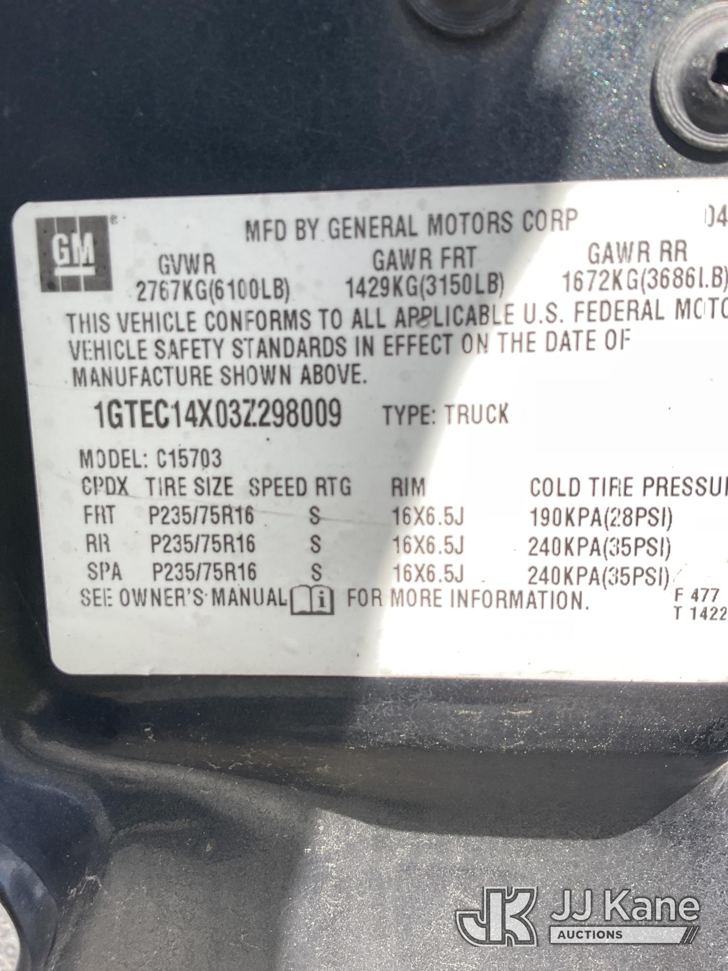 2003 GMC SIERRA 1500