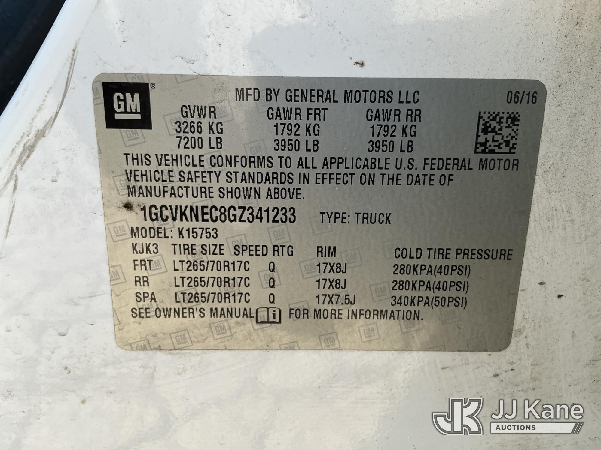 2016 Chevrolet SILVERADO 1500 4X4