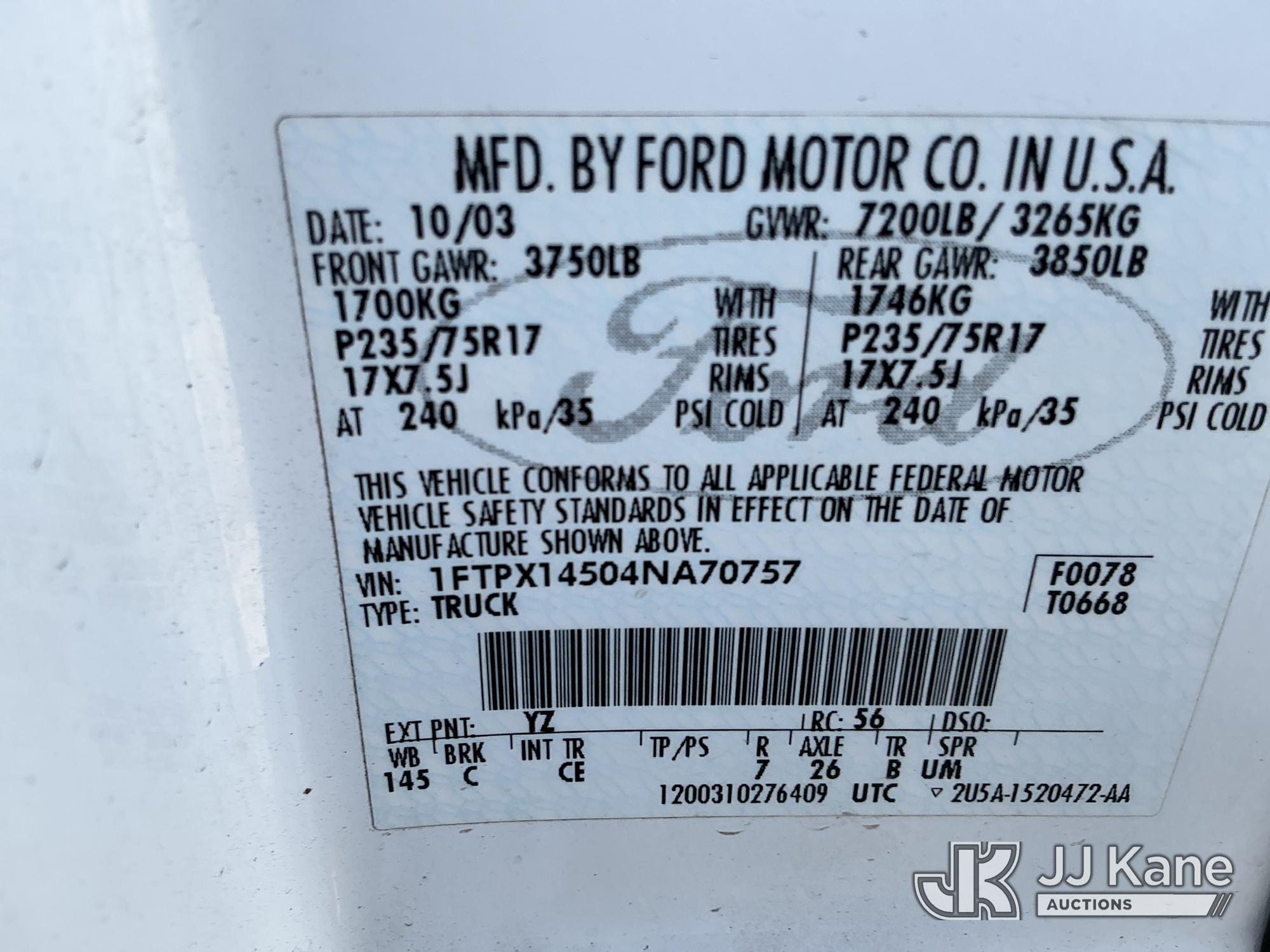2004 Ford F150 4X4