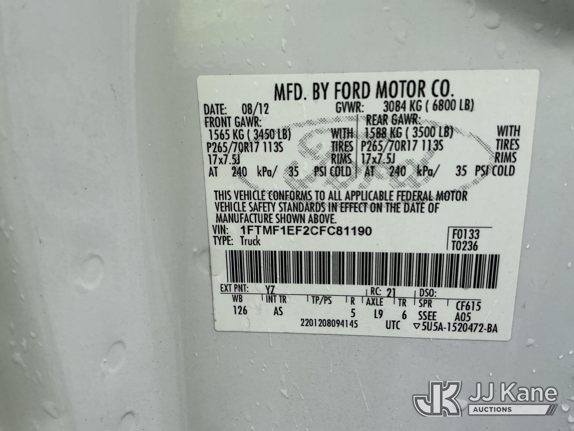 2012 Ford F150 4X4