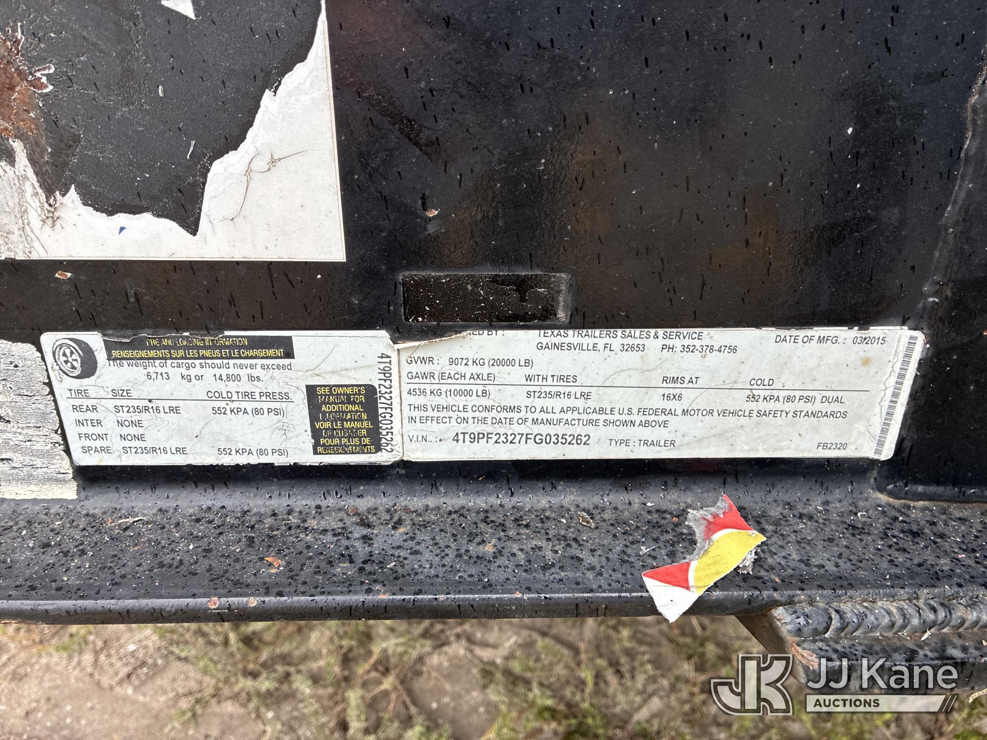 2015 Texas Trailer FB2320