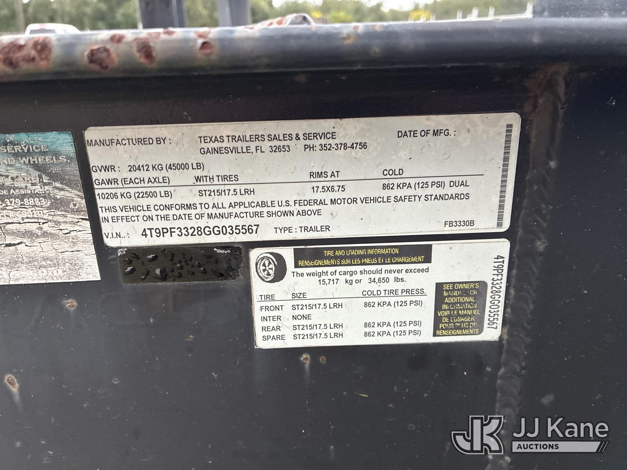 2016 Texas Trailer FB33330B