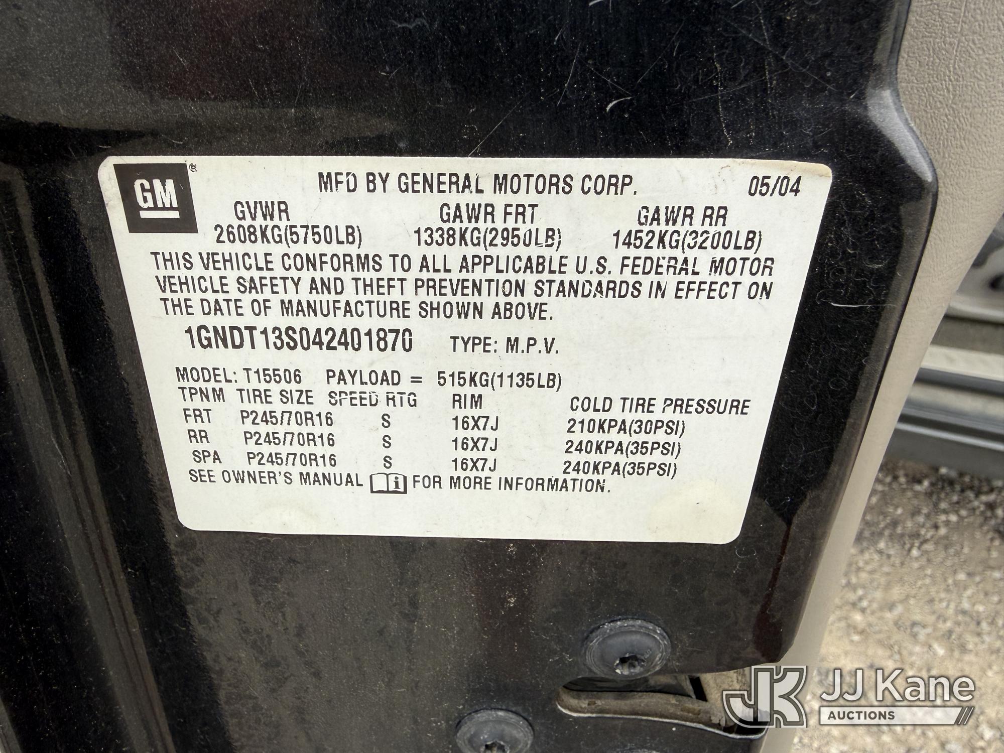 2004 Chevrolet Trailblazer 4x4