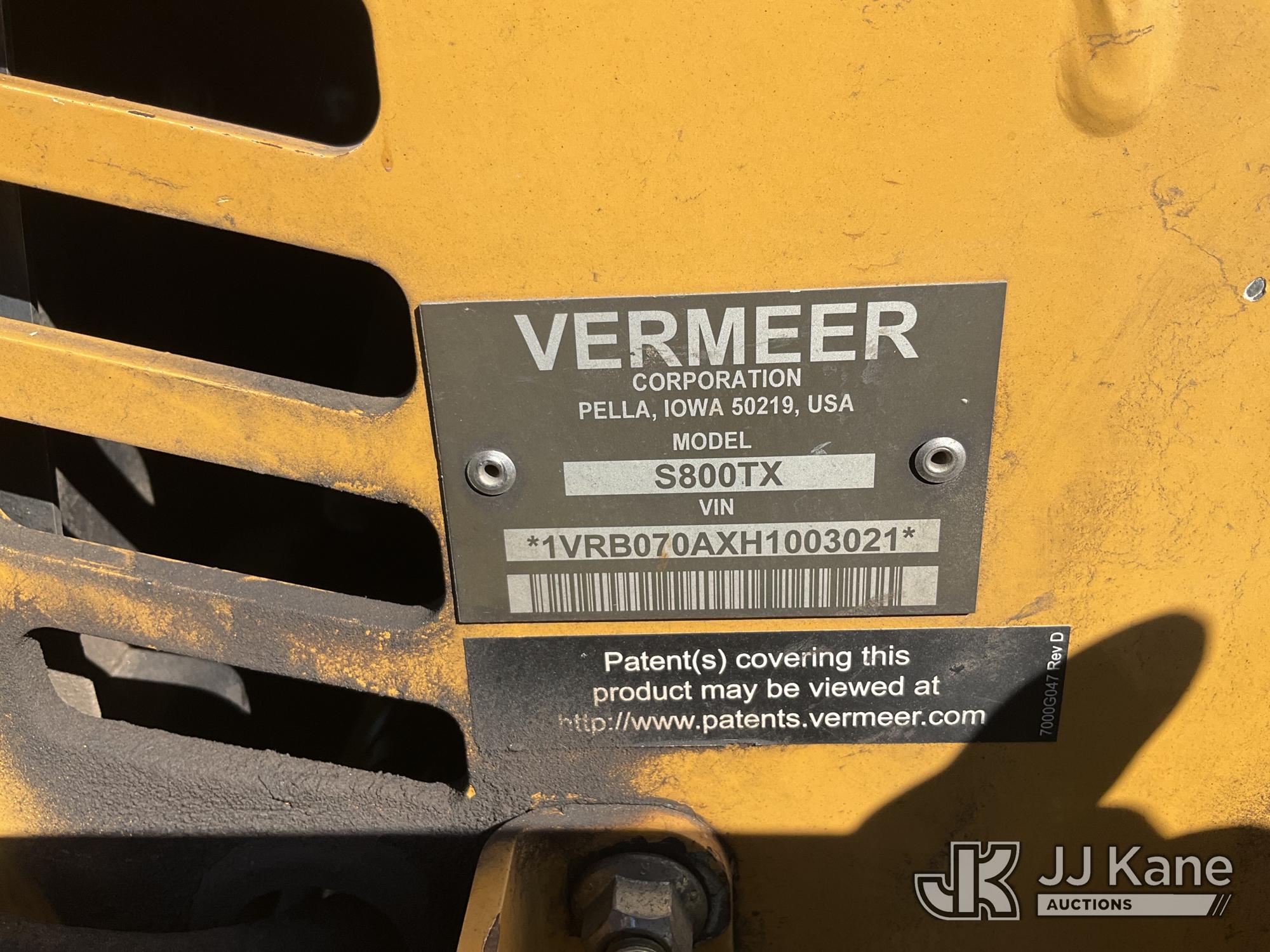 2017 Vermeer S800TX