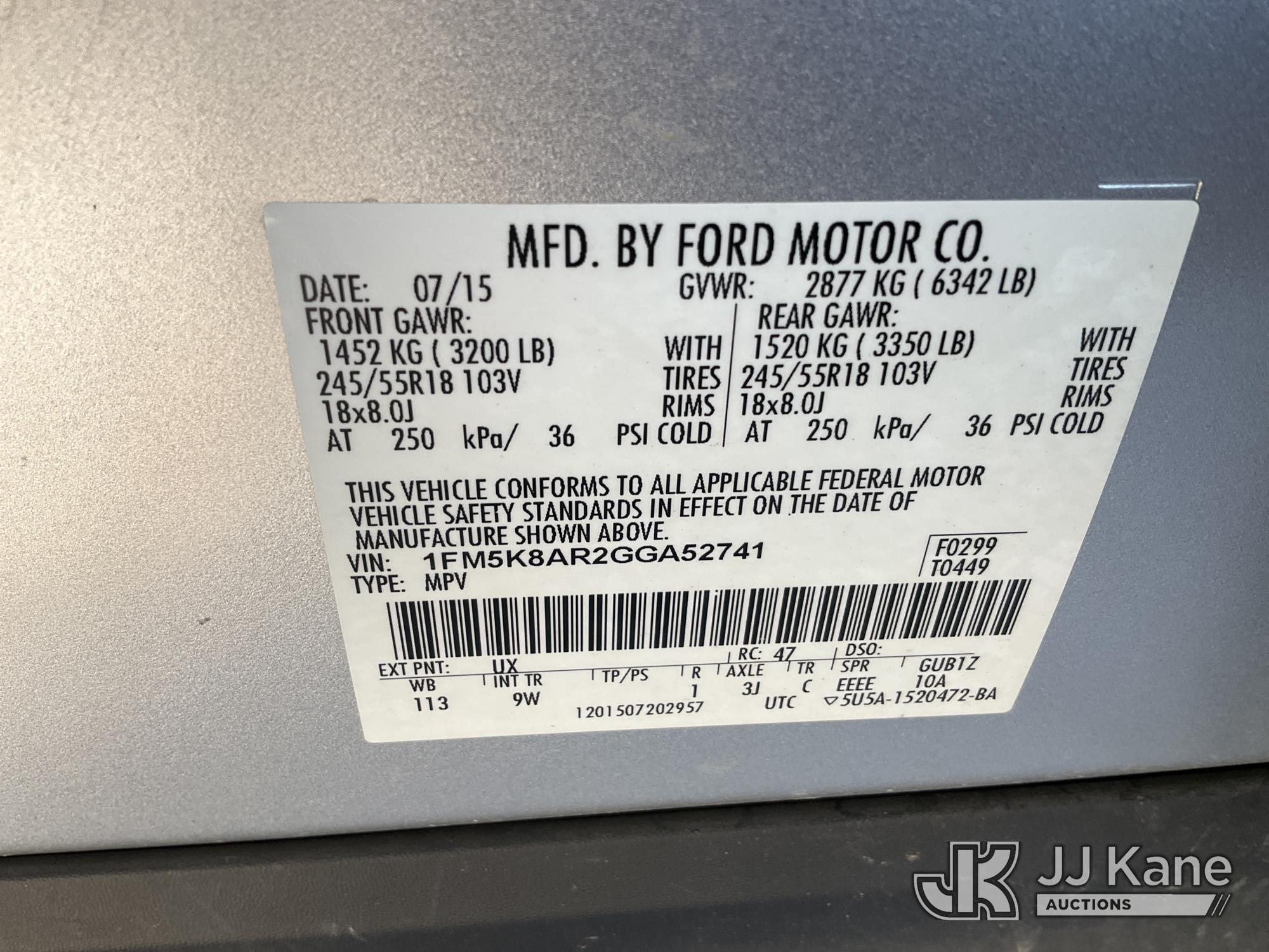 2016 Ford EXPLORER AWD POLICE INTERCEPTOR