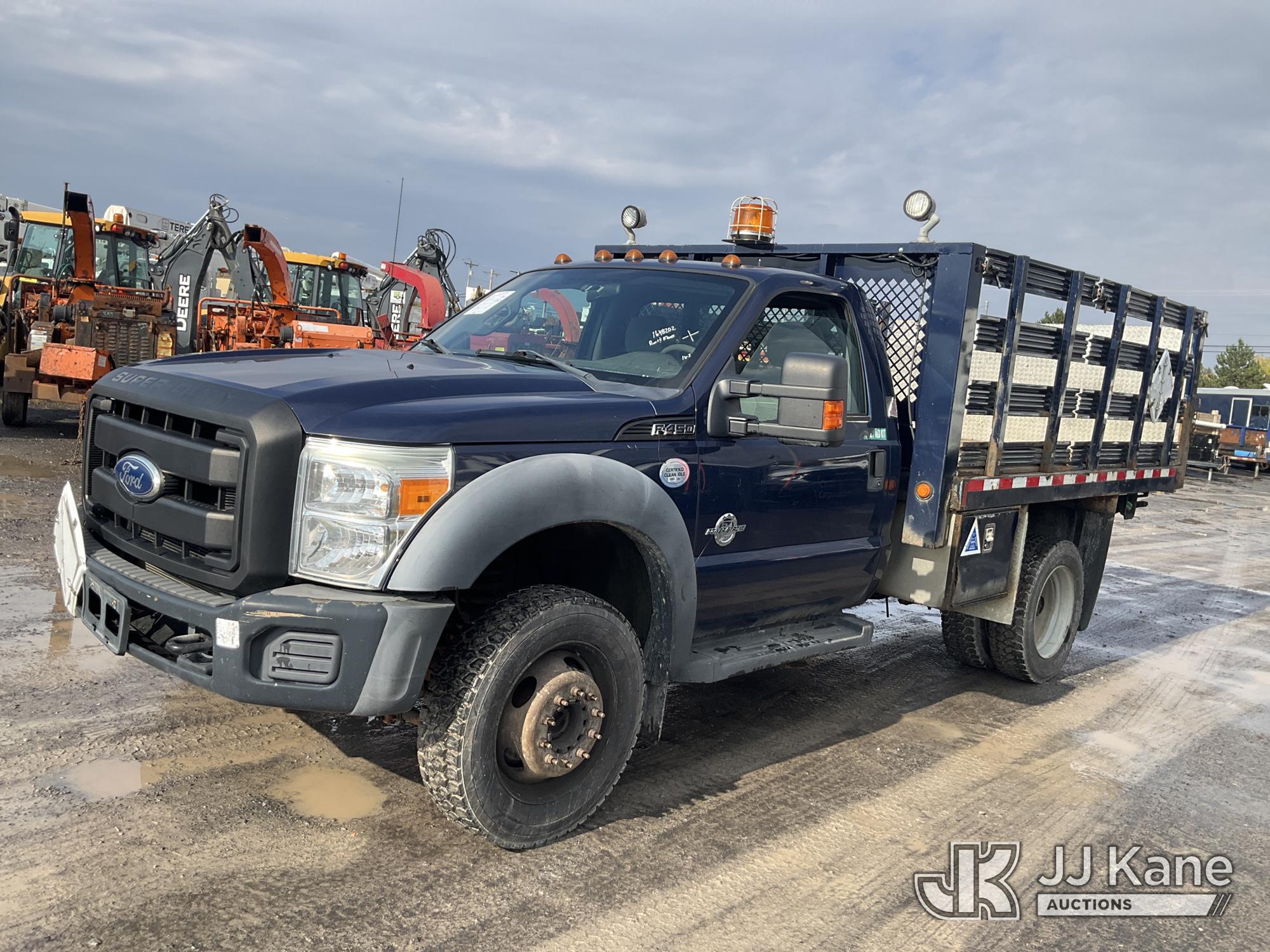 2011 Ford F450 4x4 Flatbed Truck (1648202)
