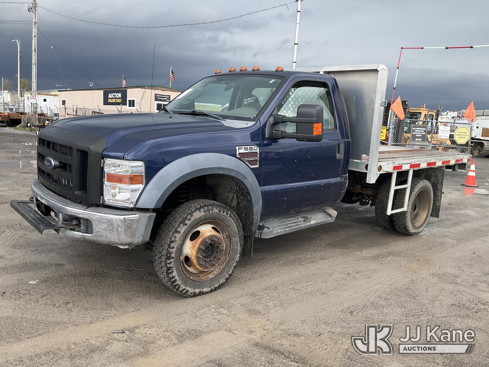 2008 Ford F550 4x4 Flatbed Truck (1648203)