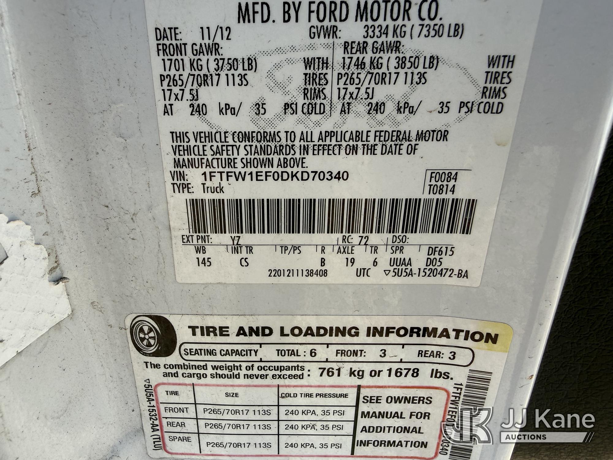 2013 Ford F150 4X4