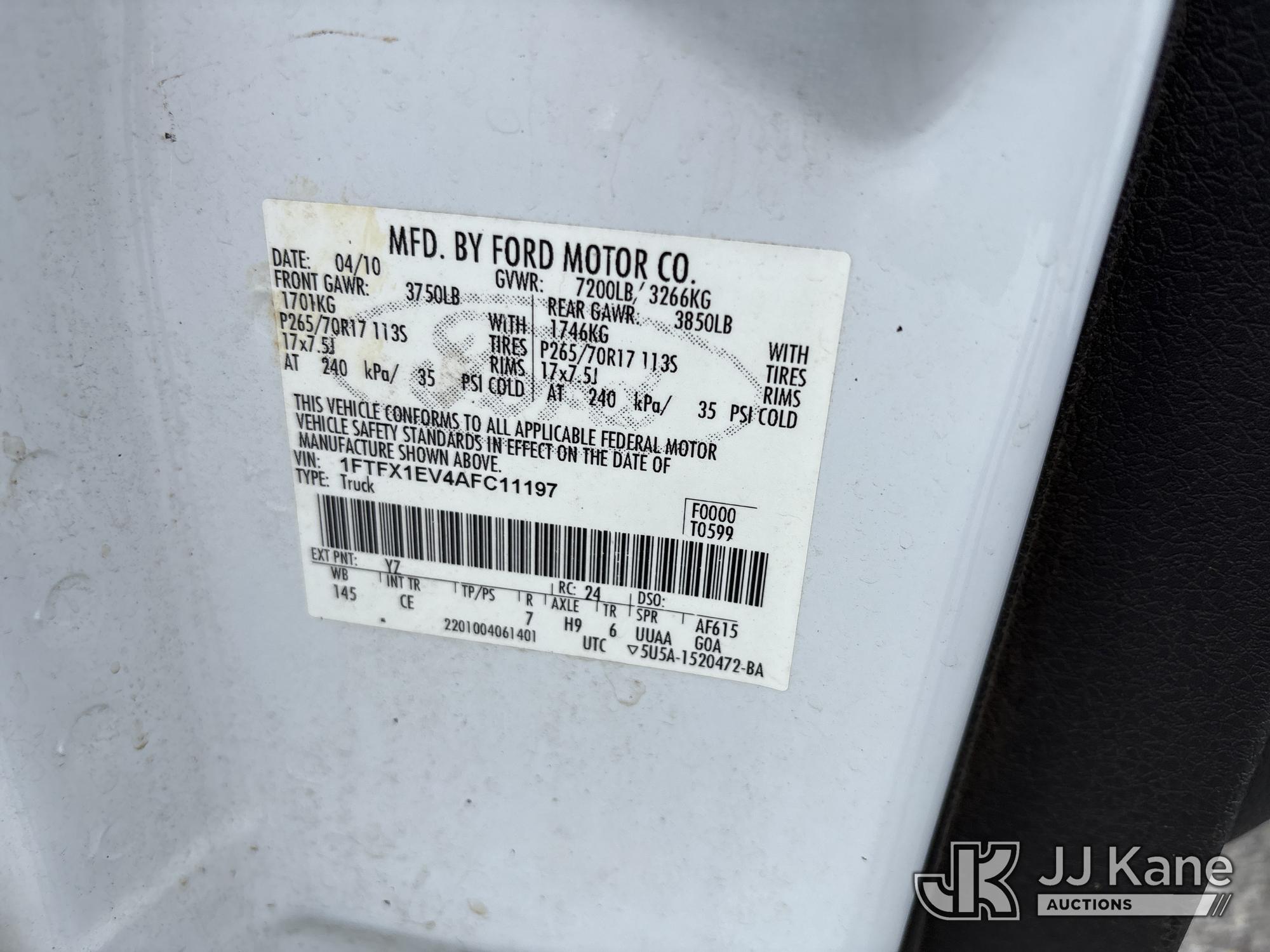 2010 Ford F150 4X4