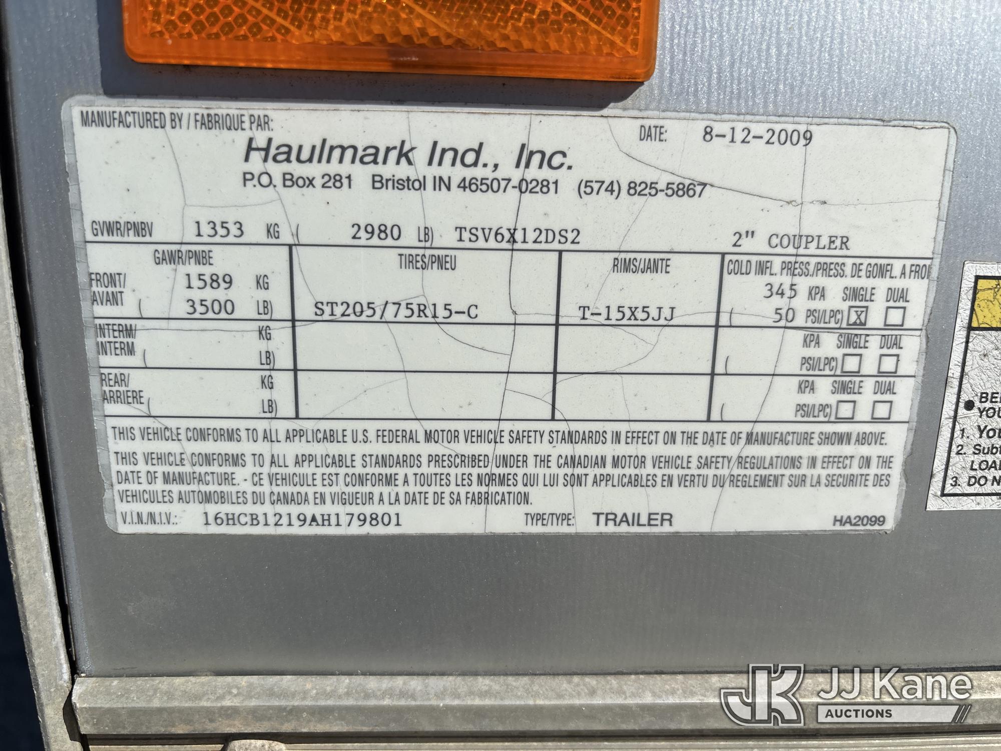 2010 Haulmark TSV6X12DS2