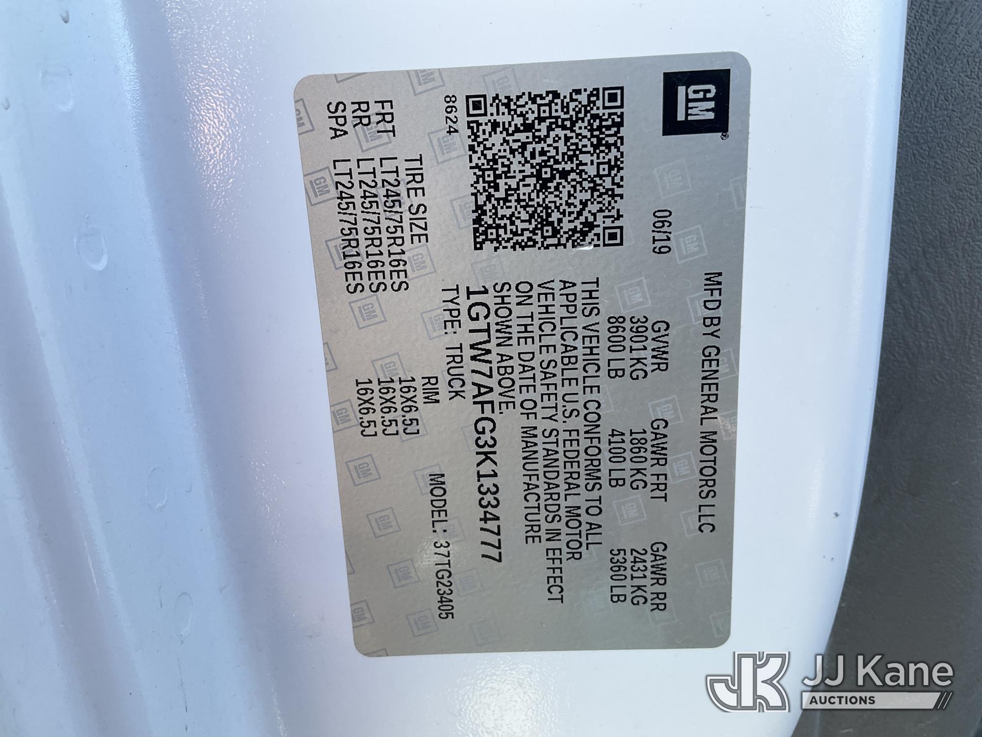 2019 GMC SAVANA G2500