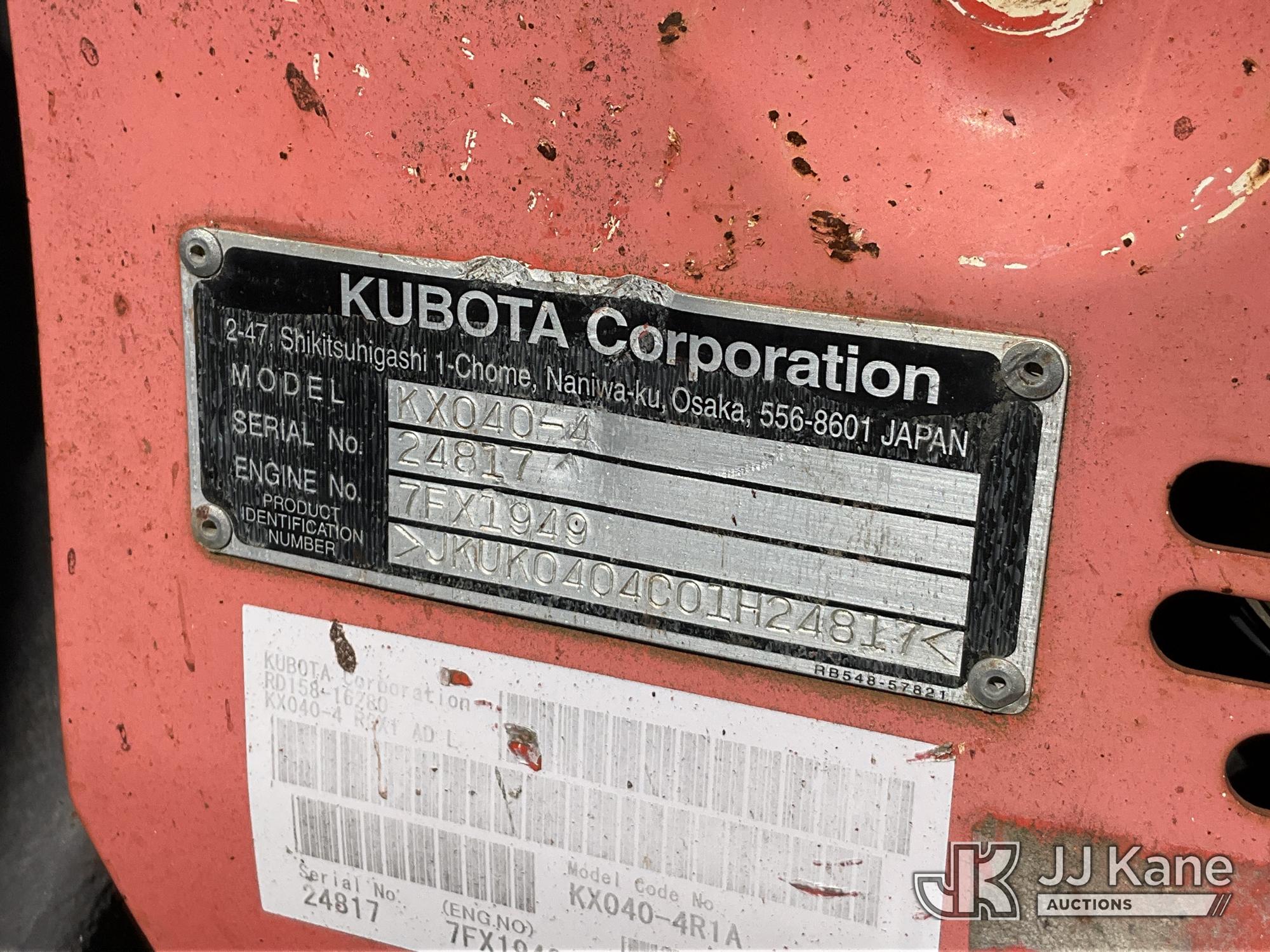 2016 Kubota KX040-4