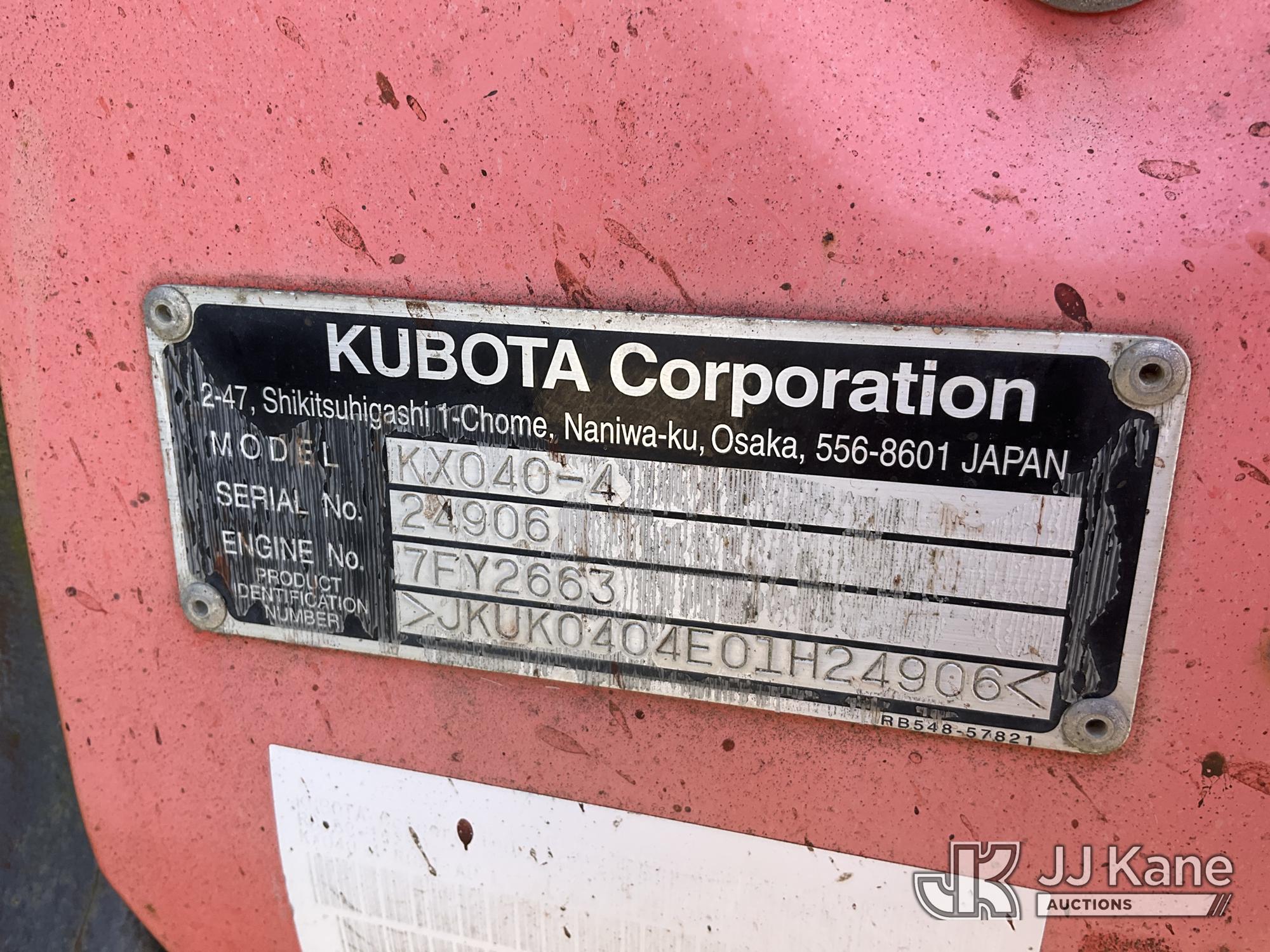 2016 Kubota KX040-4