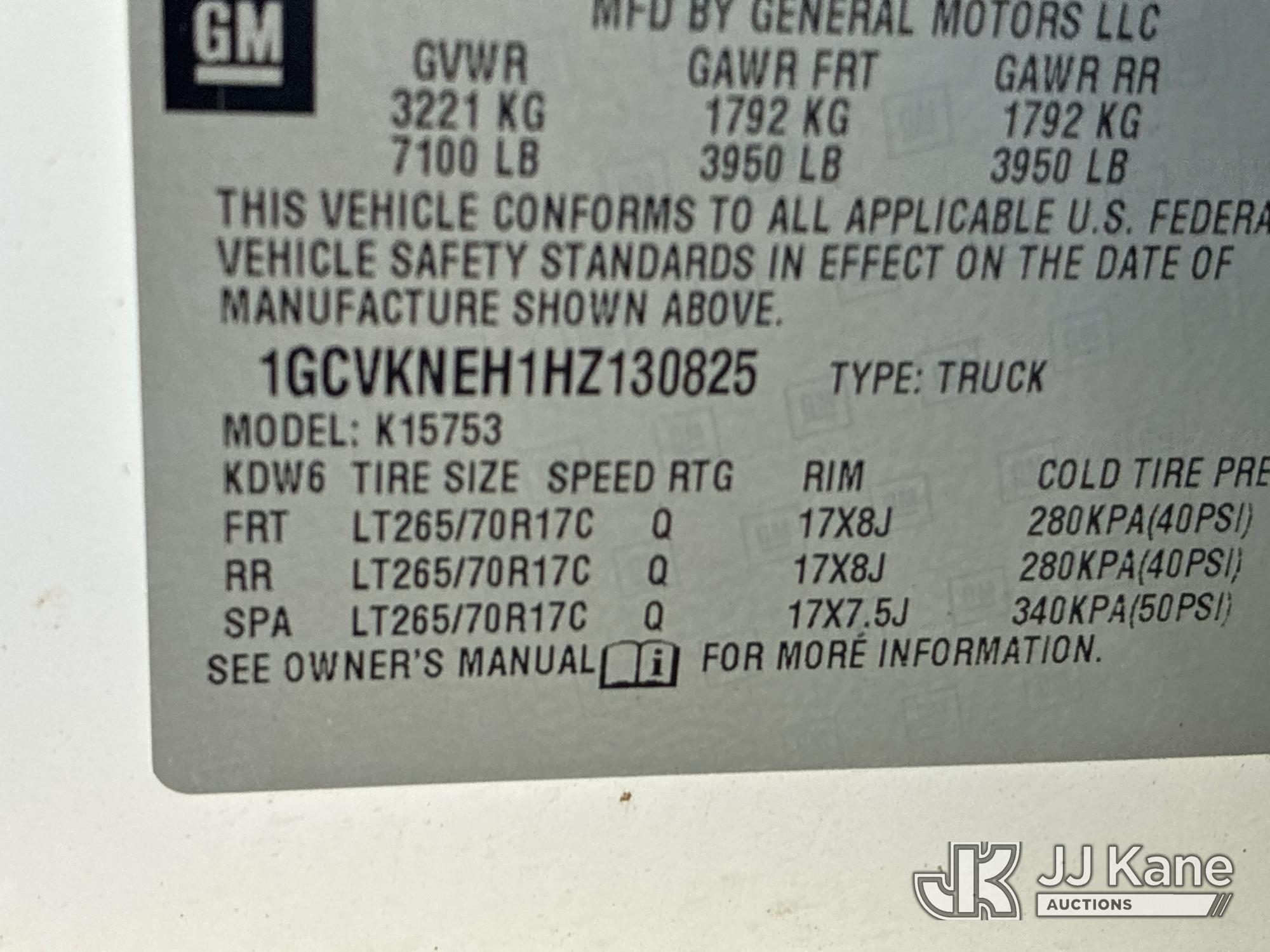 2017 Chevrolet SILVERADO 1500 4X4