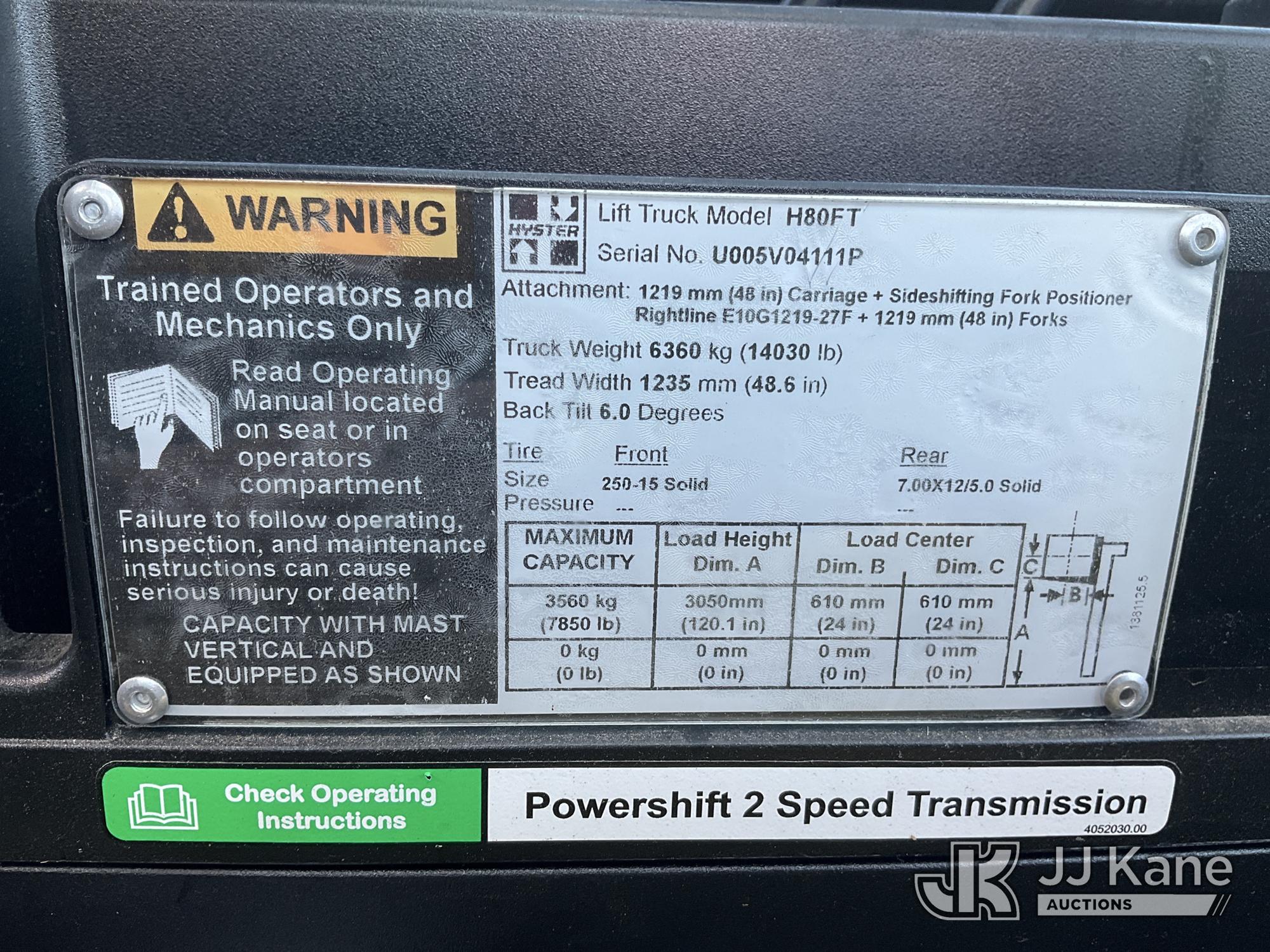 0 Hyster H80FT