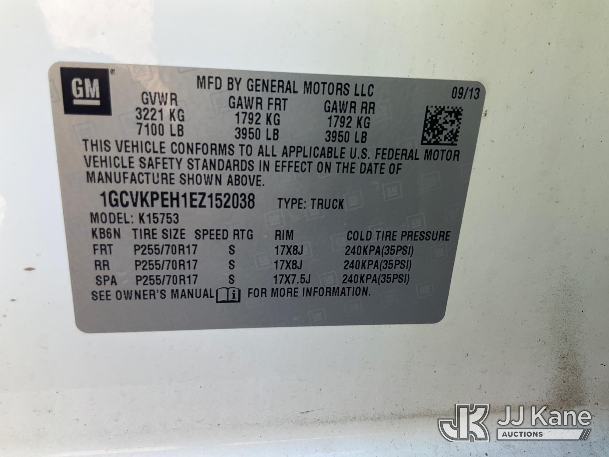 2014 Chevrolet SILVERADO 1500 4X4