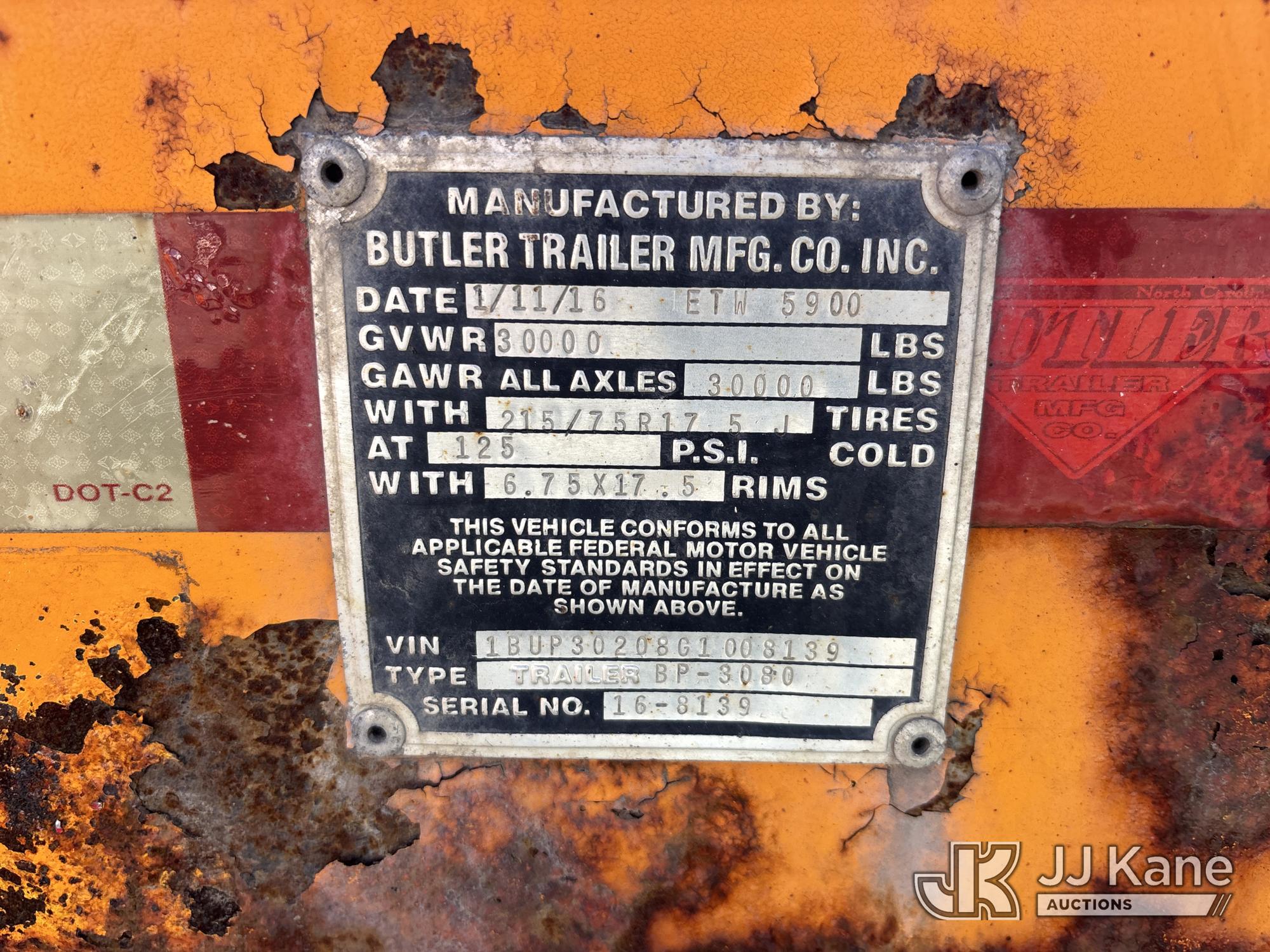 2016 Butler BP3080