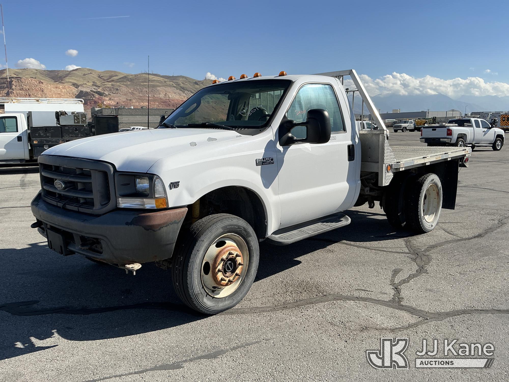 2003 Ford F450 4x4 Flatbed Truck (1654752)